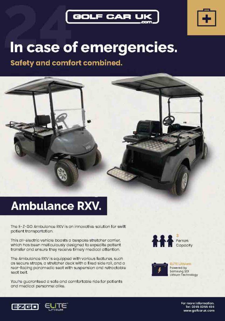 Ambulance RXV Golf Buggy UK